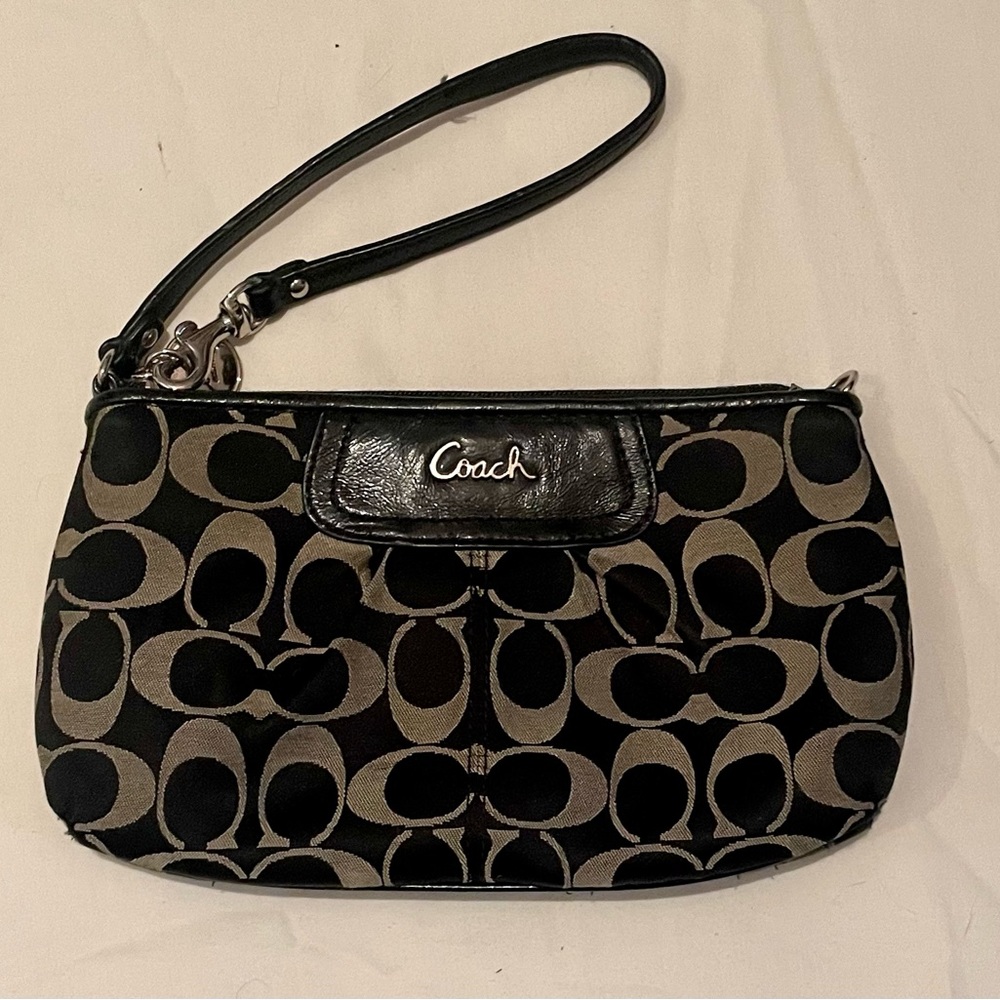 Coach signature wristlet